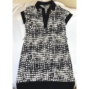 CHAPS BLACK & WHITE‎ DRESS: SIZE Large